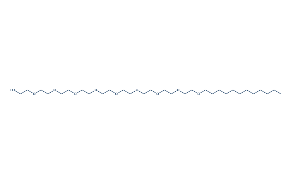 Nonaethylene glycol Monododecyl ether化学構造