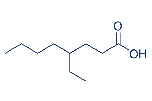 4-Ethyloctanoic acid化学構造