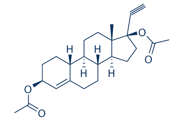 Ethynodiol diacetate化学構造