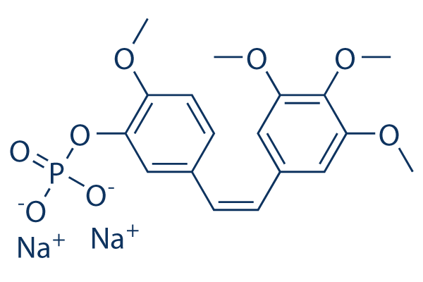 Fosbretabulin (Combretastatin A4 Phosphate) Disodium化学構造