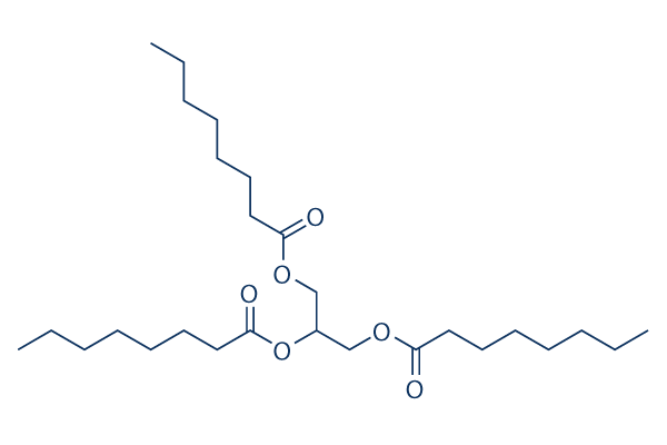Glycerol Tri-n-octanoate化学構造