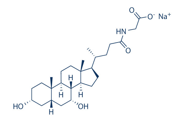 Glycochenodeoxycholic acid sodium salt化学構造