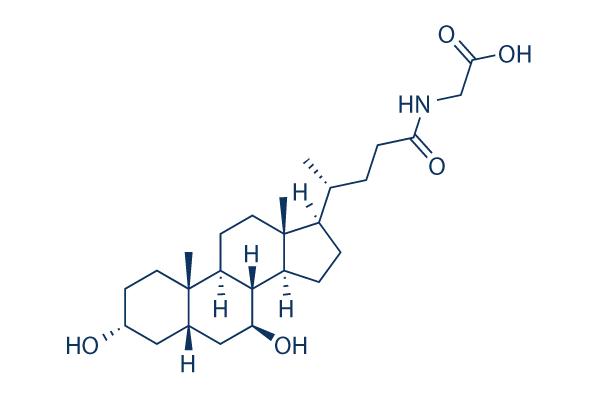 Glycoursodeoxycholic acid化学構造