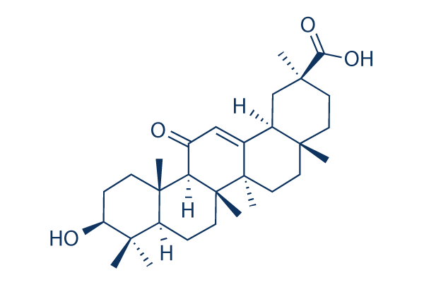 Glycyrrhetinic acid化学構造