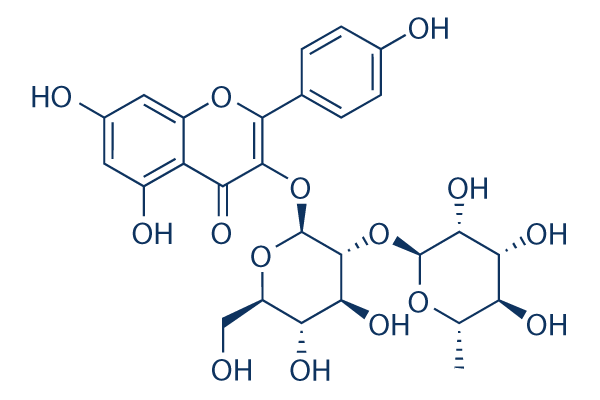 Kaempferol-3-O-glucorhamnoside化学構造