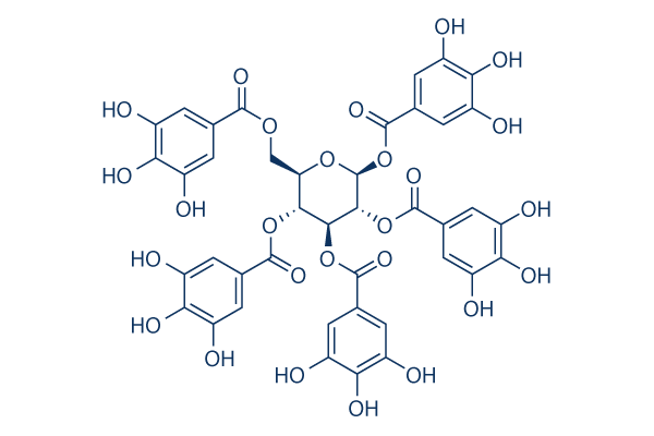 1,2,3,4,6-O-Pentagalloylglucose化学構造