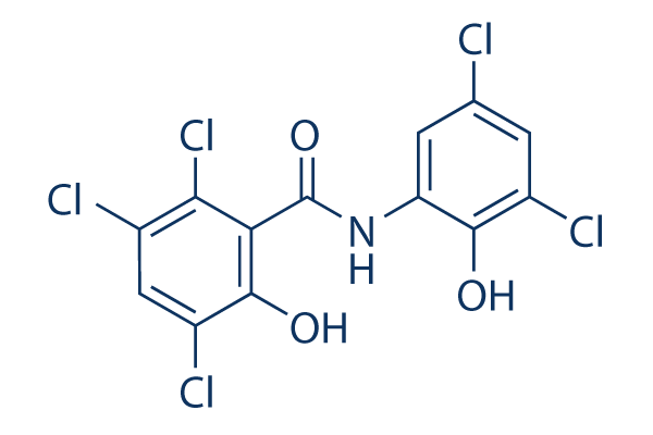 Oxyclozanide化学構造