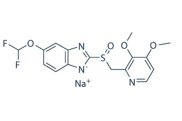 Pantoprazole sodium化学構造