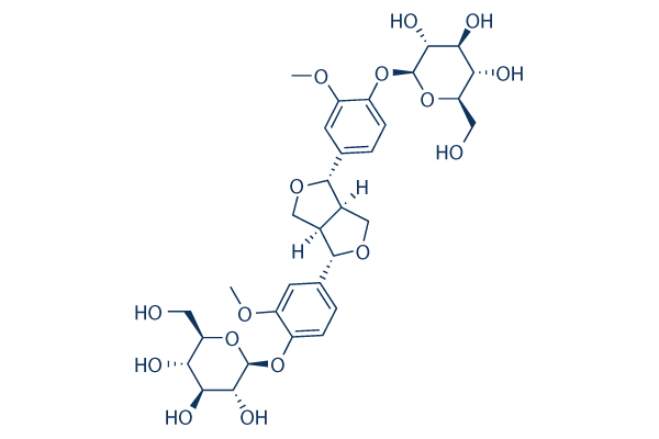 Pinoresinol diglucoside化学構造