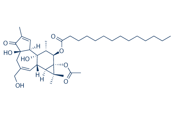 Phorbol 12-myristate 13-acetate (PMA)化学構造