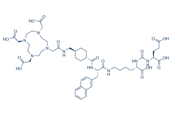 Vipivotide tetraxetan (PSMA-617)化学構造