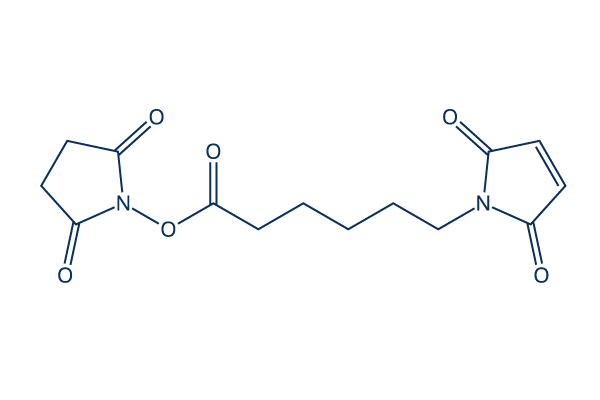 6-Maleimidohexanoic acid N-hydroxysuccinimide ester化学構造