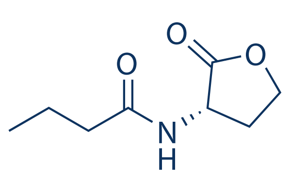 N-Butanoyl-L-homoserine lactone化学構造