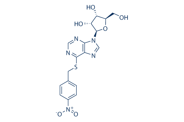 NBMPR (S-(4-Nitrobenzyl)-6-thioinosine)化学構造