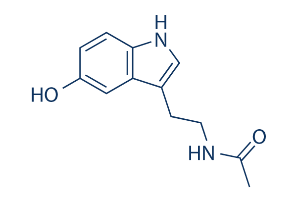 N-Acetyl-5-hydroxytryptamine化学構造