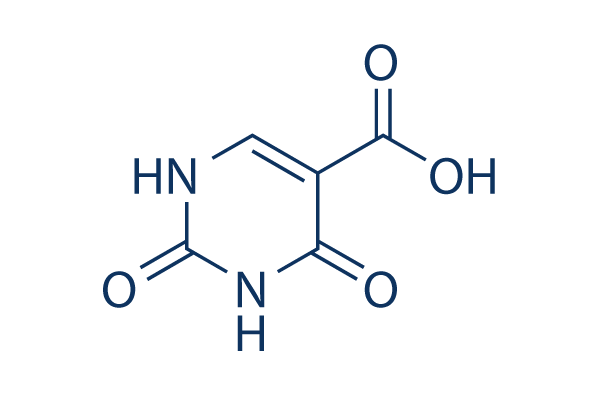 2,4-Dihydroxypyrimidine-5-carboxylic acid化学構造
