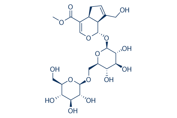 Genipin 1-O-beta-D-gentiobioside化学構造