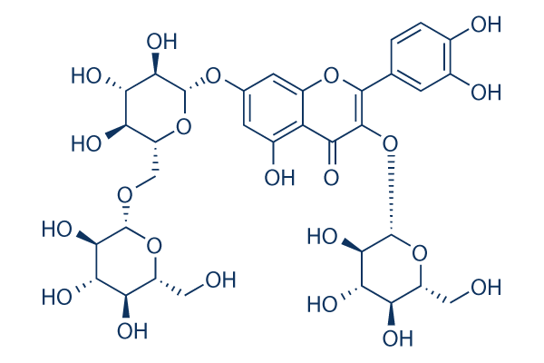Quercetin 3-O-β-D-glucose-7-O-β-D-gentiobioside化学構造
