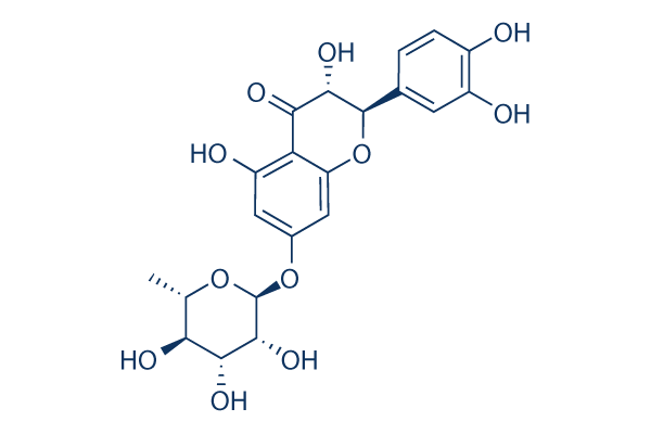 Taxifolin 7-rhamnoside化学構造