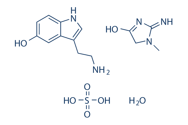 Serotonin creatinine sulfate monohydrate化学構造