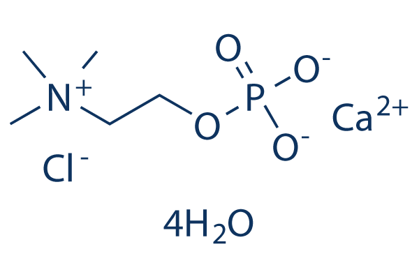 Phosphocholine chloride calcium salt tetrahydrate化学構造