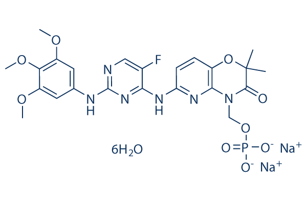 Fostamatinib disodium hexahydrate化学構造