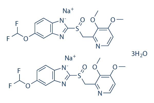 Pantoprazole sodium hydrate化学構造