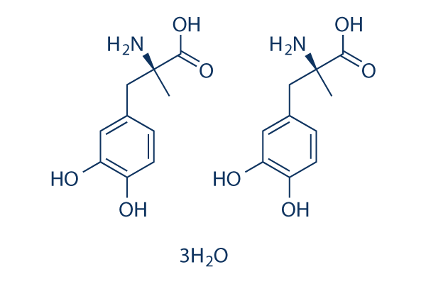 L-(-)-α-Methyldopa hydrate化学構造
