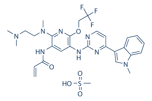 Alflutinib (Furmonertinib) mesylate化学構造