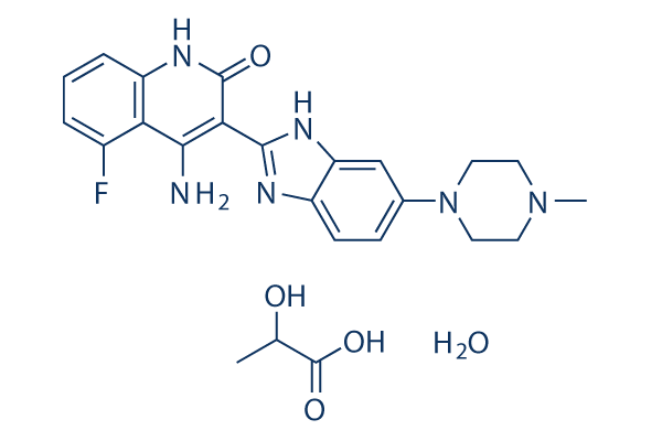 Dovitinib (TKI258) Lactate monohydrate化学構造