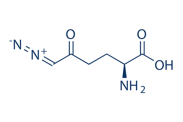 6-Diazo-5-oxo-L-norleucine化学構造